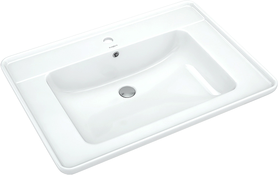 Тумба с раковиной Alavann Berta 75 подвесная, белая