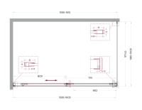 Душевой уголок BelBagno Soft Close-1 AH-1-160/100-C-Cr профиль хром