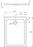 Поддон для душа Radaway Doros F 120x90 с сифоном