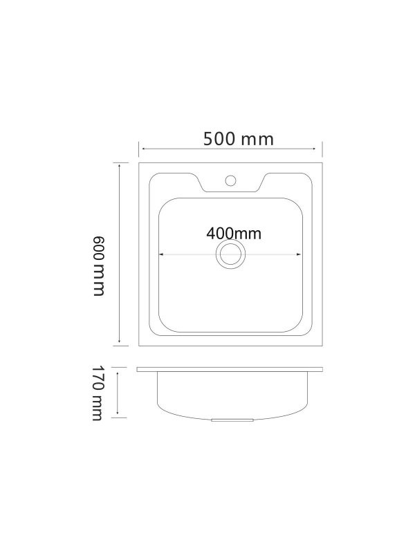 Мойка кухонная РМС MG6 MG6-6050 нержавеющая сталь
