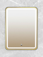 Зеркало Comforty Ситара 60 сенсорное, с подсветкой, золото