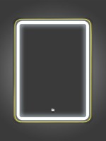 Зеркало Comforty Ситара 60 сенсорное, с подсветкой, золото