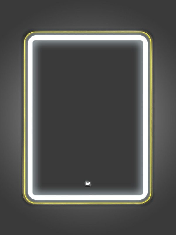 Зеркало Comforty Ситара 60 сенсорное, с подсветкой, золото