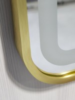 Зеркало Comforty Ситара 60 сенсорное, с подсветкой, золото