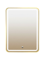 Зеркало Comforty Ситара 60 сенсорное, с подсветкой, золото