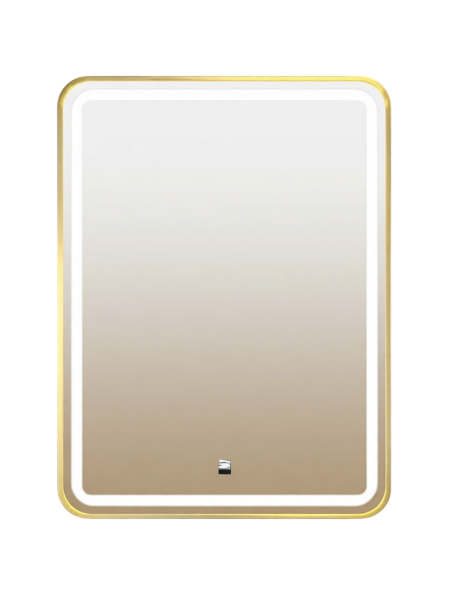 Зеркало Comforty Ситара 60 сенсорное, с подсветкой, золото