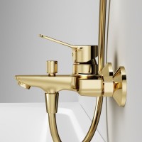 Смеситель для ванны с душем AM.PM X-Joy F85A10099 золото