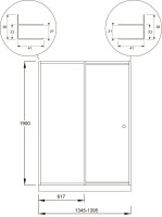 Душевой уголок Jacob Delafon Serenity 140х80 профиль хром