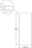 Душевой уголок Jacob Delafon Serenity 140х80 профиль хром