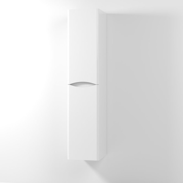 Шкаф пенал для ванной Vod-Ok Adel 30 L, с бельевой корзиной, подвесной, белый