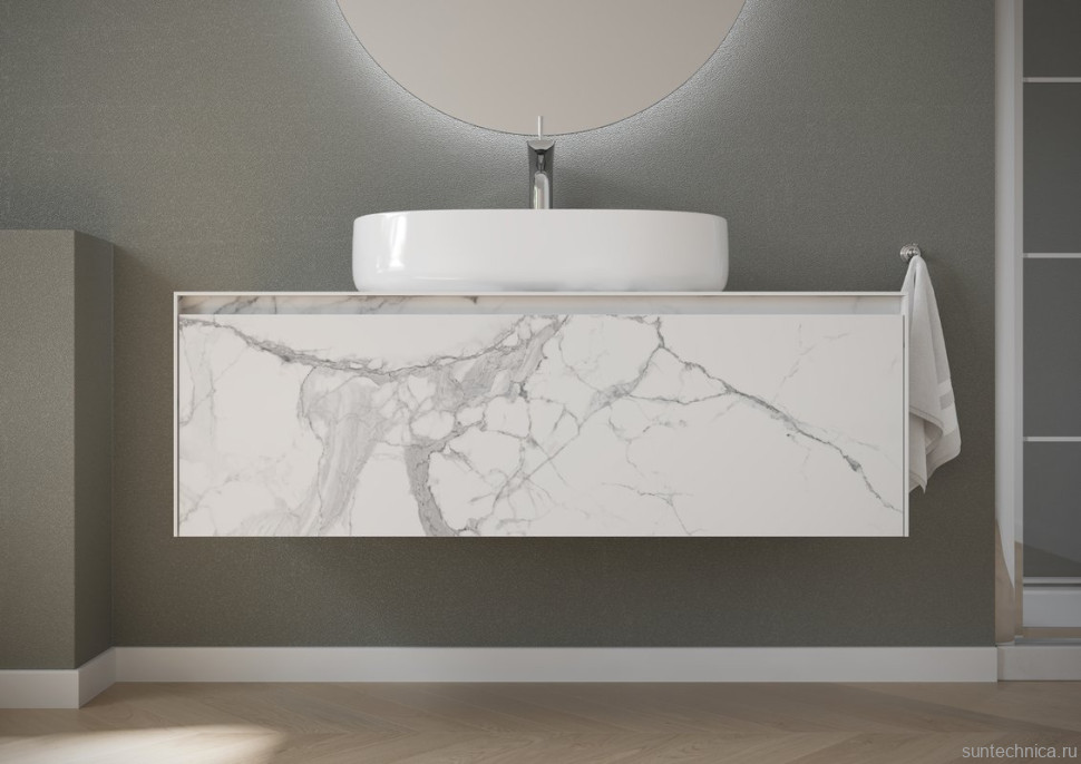 Тумба с раковиной Sancos Stone 120 Statuario white