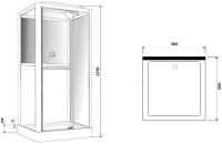 Душевая кабина Grossman GR-221 90x90 см черная