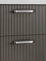 Тумба с раковиной BelBagno Due 80 ручки хром полированный, оружейная сталь