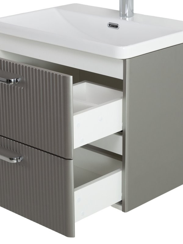 Мебель для ванной комнаты BelBagno Due 60 ручки хром полированный, сатин