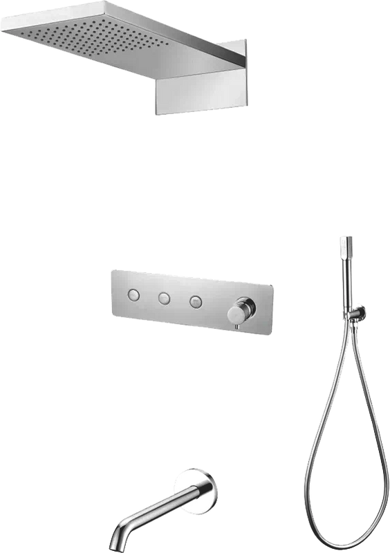 Душевой комплект Boheme Fusion 130-2-CR С ВНУТРЕННЕЙ ЧАСТЬЮ, Chrome