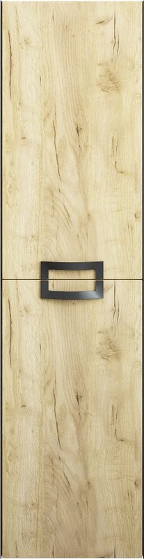 Шкаф пенал для ванной Sanflor Выборг подвесной, дуб крафт золотой