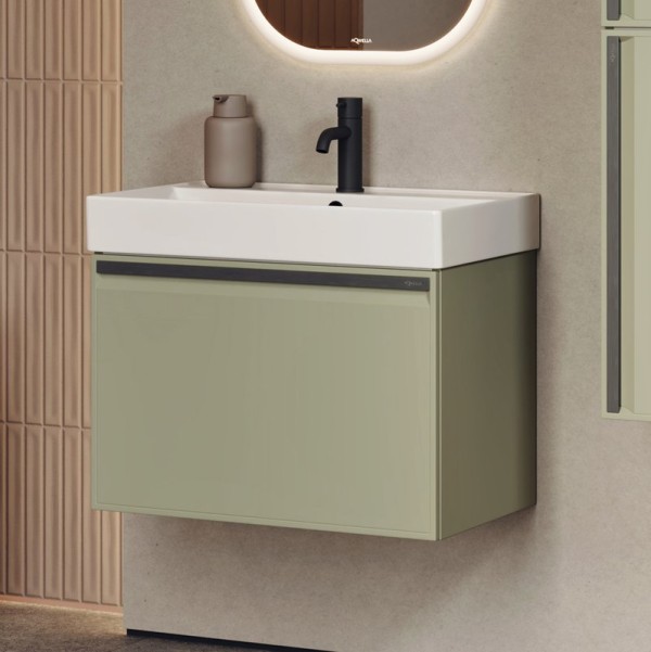 Тумба под раковину без столешницы Aqwella Pure 65 шалфей зелёный
