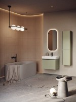 Тумба под раковину без столешницы Aqwella Pure 65 шалфей зелёный