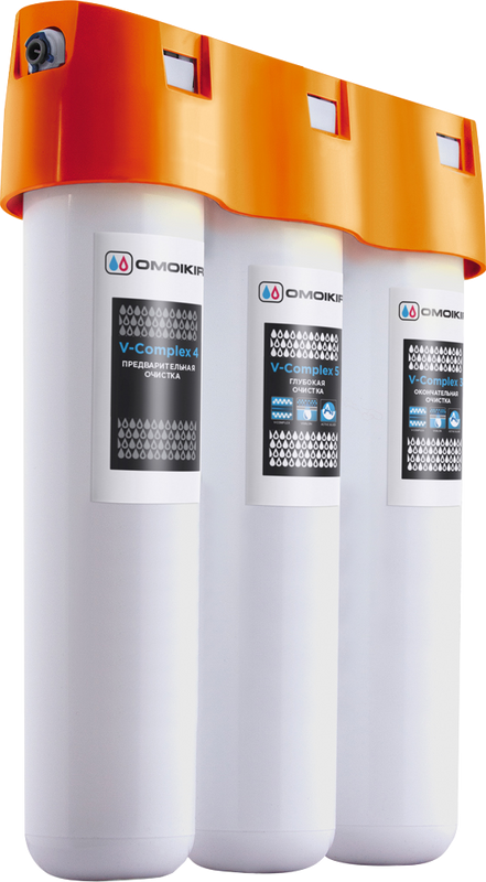 Комплект Смеситель Omoikiri Nagano P-GR, leningrad grey + Фильтр Pure Drop Lite