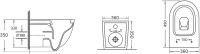Комплект Унитаз подвесной Grossman GR-4455S безободковый + Инсталляция Grohe Rapid SL 38772001 3 в 1 с кнопкой смыва + Шумоизоляция 37131000