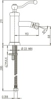 Смеситель для биде Paini Duomo 88F3304 старая бронза