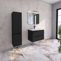 Тумба под раковину без столешницы Caprigo Forte 80 подвесная, черная