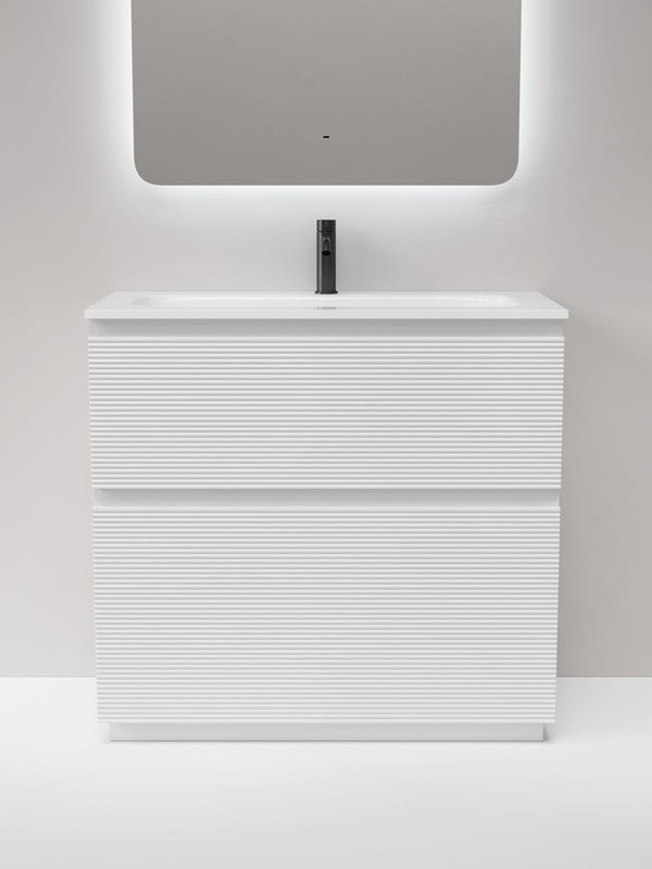 Тумба с раковиной Sancos Folk Floor 90 напольная, bianco, раковина CN7019