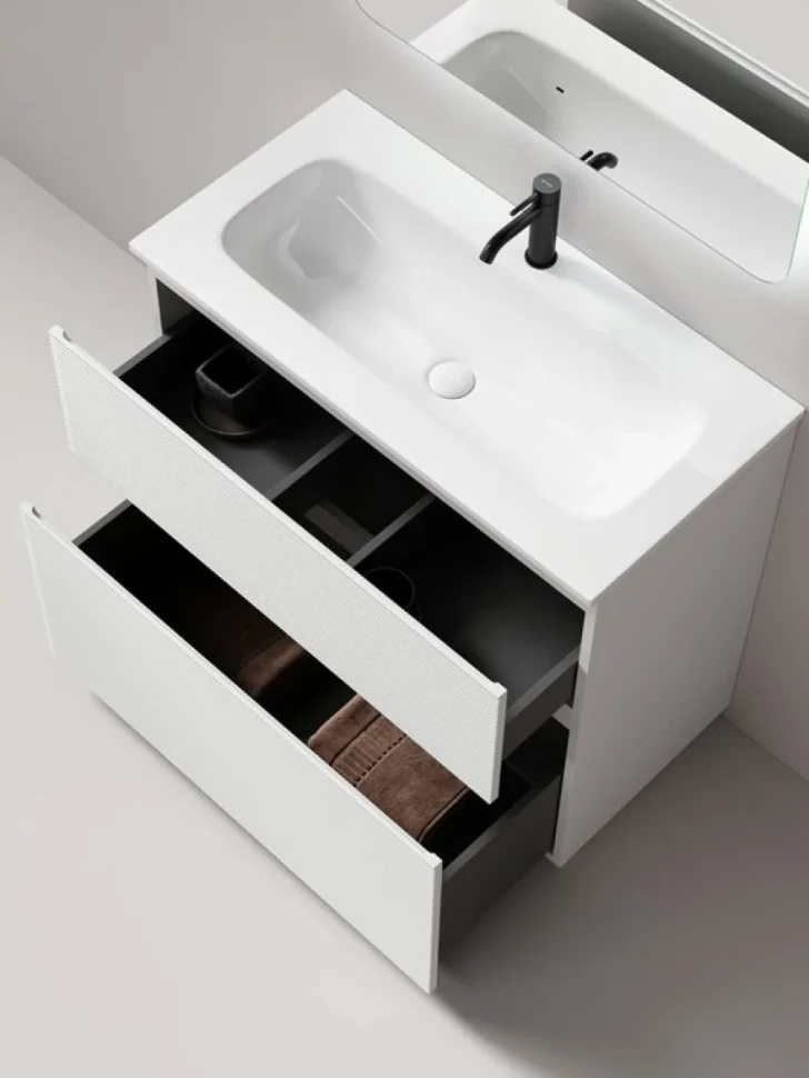 Тумба с раковиной Sancos Folk Floor 90 напольная, bianco, раковина CN7019