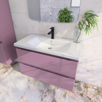 Тумба с раковиной Caprigo Forte 90 подвесная, лиловая