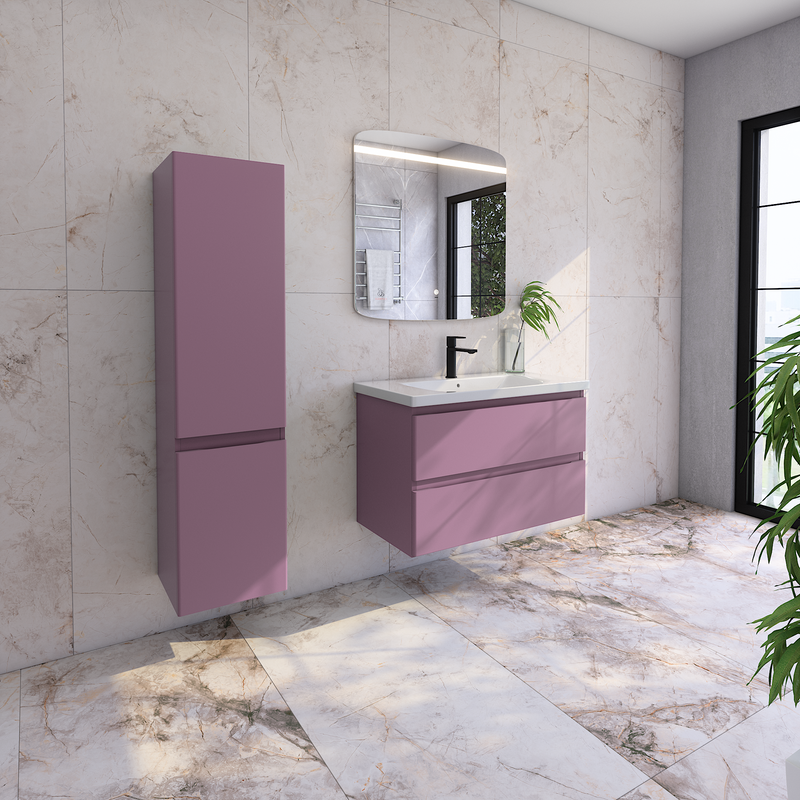Тумба с раковиной Caprigo Forte 90 подвесная, лиловая