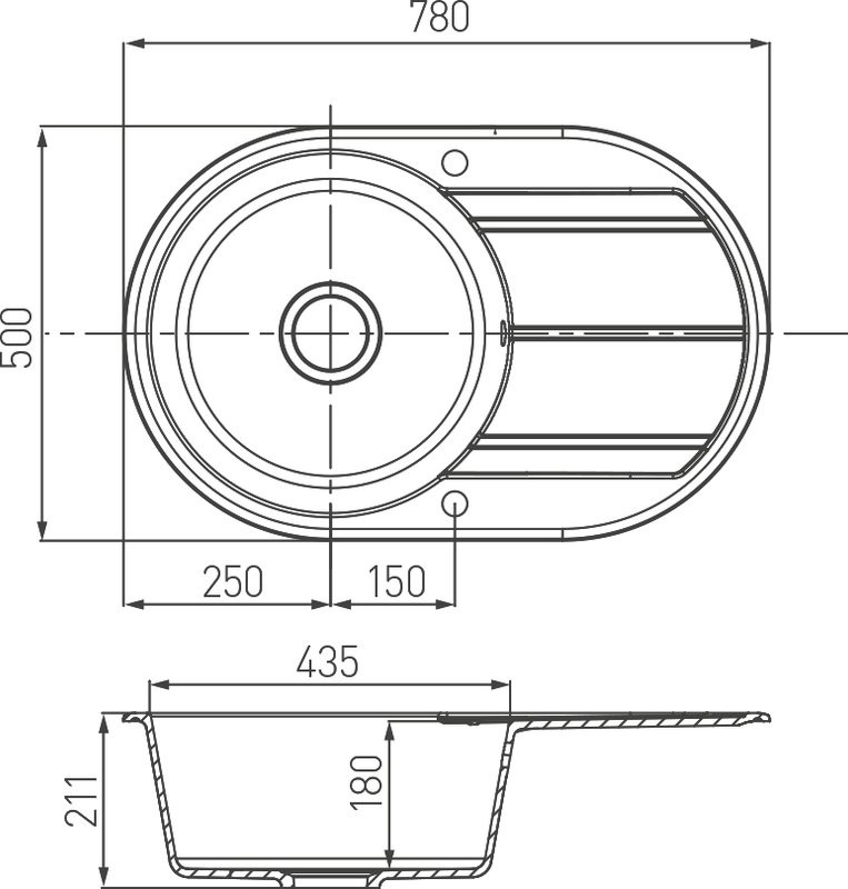 Комплект Мойка AQUATON Амира серая + Измельчитель Zorg Inox D