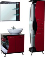 Зеркало Bellezza Рио R 70 красное с черным