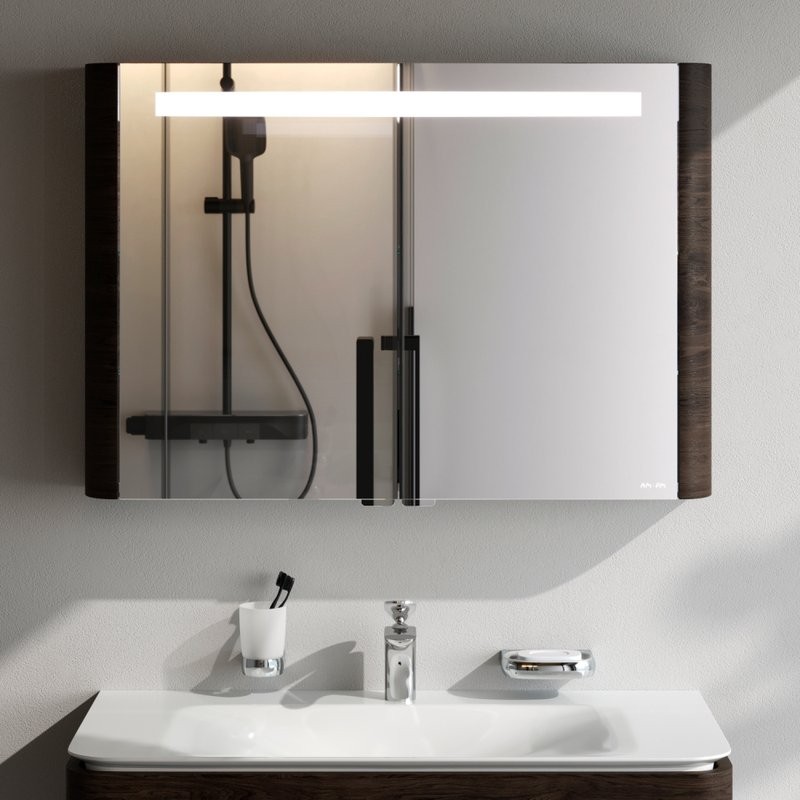 Зеркало-шкаф AM.PM Sensation 100 табачный дуб