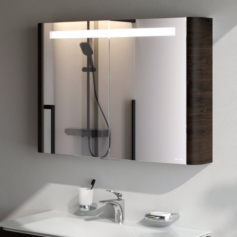 Зеркало-шкаф AM.PM Sensation 100 табачный дуб