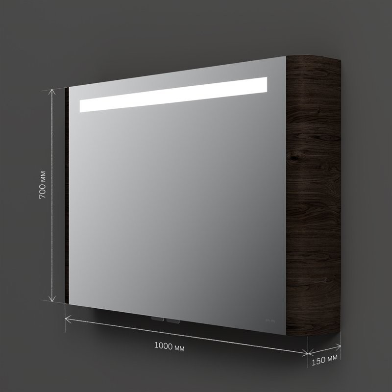 Зеркало-шкаф AM.PM Sensation 100 табачный дуб