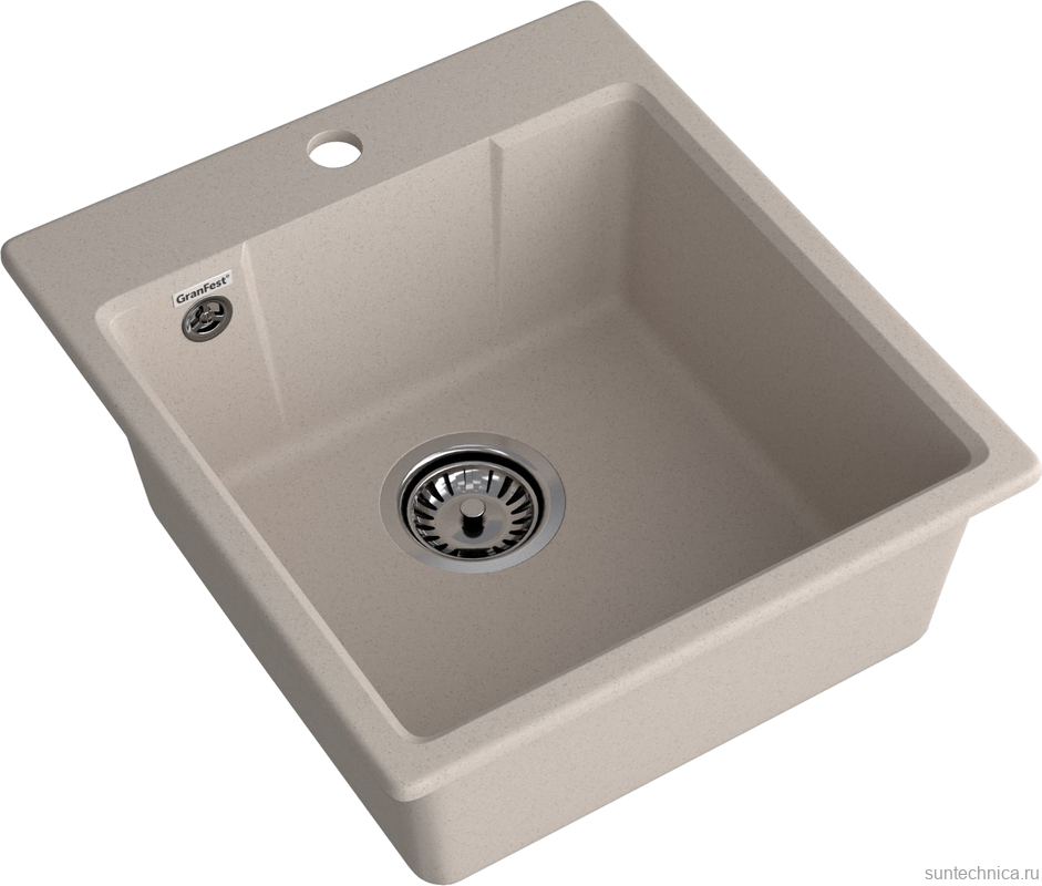 Комплект Мойка GranFest Urban 644 песочная + Смеситель MEGA Mega
