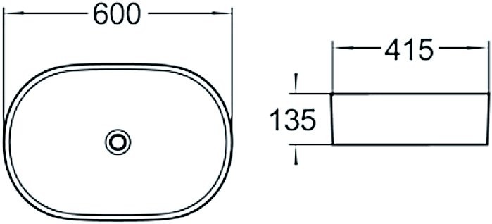 Накладная раковина SantiLine SL-1028