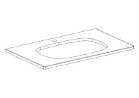 Тумба с раковиной ASB-Woodline Каталина 100 слоновая кость