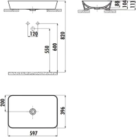 Накладная раковина Creavit Ultra UL060-00AM00E-0000 антрацит Накладная раковина Creavit Ultra UL060-00AM00E-0000 антрацит