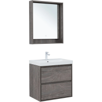 Тумба под раковину без столешницы Aquanet Милан 70 подвесная, дуб рошелье