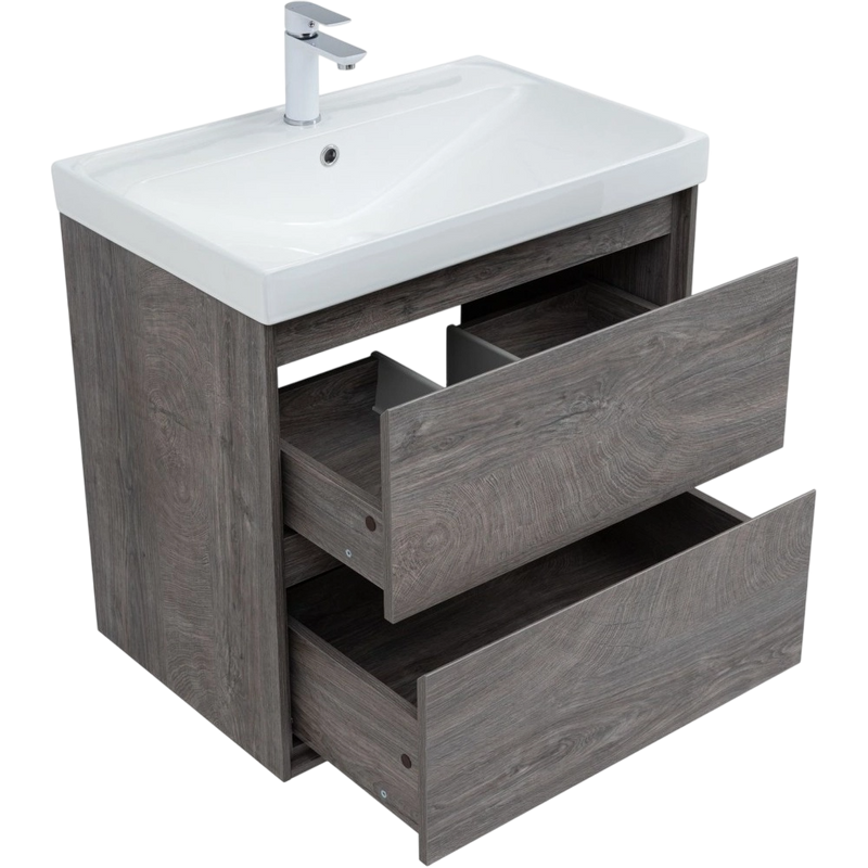 Тумба под раковину без столешницы Aquanet Милан 70 подвесная, дуб рошелье