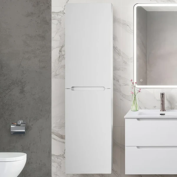 Шкаф пенал для ванной BelBagno Etna 40 L bianco lucido