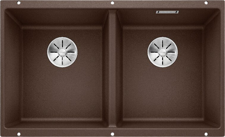 Комплект Мойка Blanco Subline 350/350-U кофе + Смеситель Candor 523120