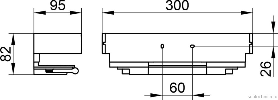 Полка Keuco Edition 11 11159 со стеклоочистителем, титан черный шлифованный, алюминий серебристый анодированный