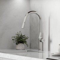 Смеситель для кухни Sancos Grand SC4002BNG с вытяжным изливом, нержавеющая сталь