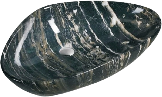 Накладная раковина SantiLine SL-7031 черный мрамор