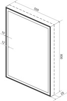Зеркало Wellsee 7 Rays’ Spectrum 55х80 с фронтальной подсветкой, черное матовое