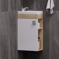 Тумба под раковину без столешницы Corozo Комо 40, подвесная, сонома