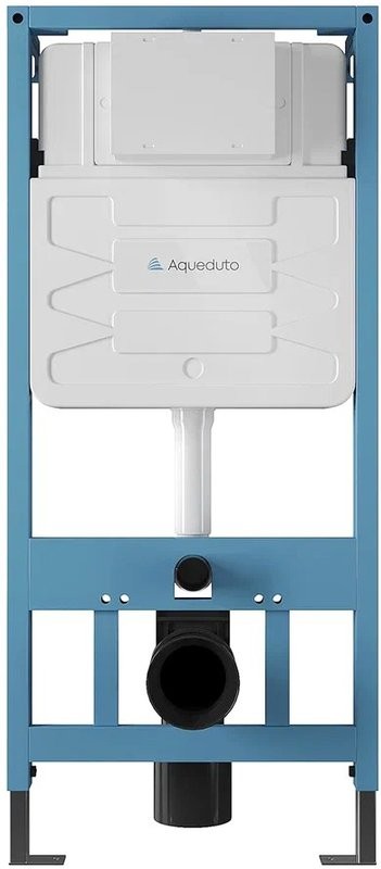 Комплект Aqueduto Ovo AQDS028 безободковый, с микролифтом, кнопка смыва белая