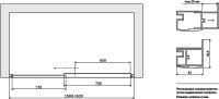 Шторка на ванну Vegas Glass ZV Tur Novo 160 09 10 профиль золото, стекло сатин